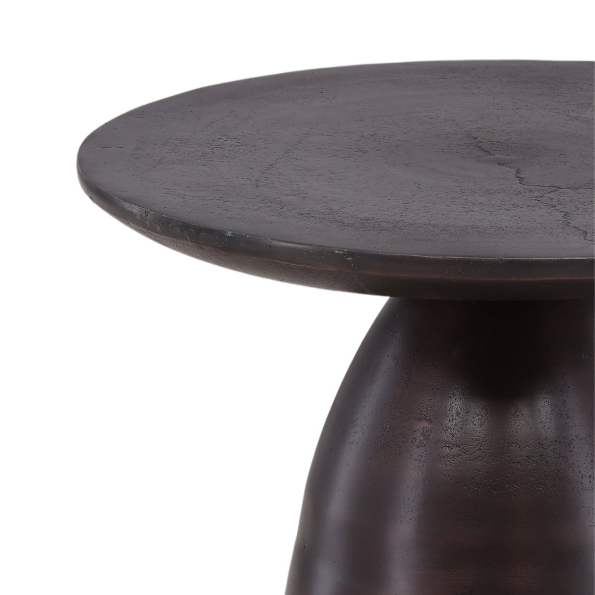 Wilhemina Side Table Copper, Side & End Table by Dovetail, 19" width x 22" height x 19" diameter x 19" depth View 3