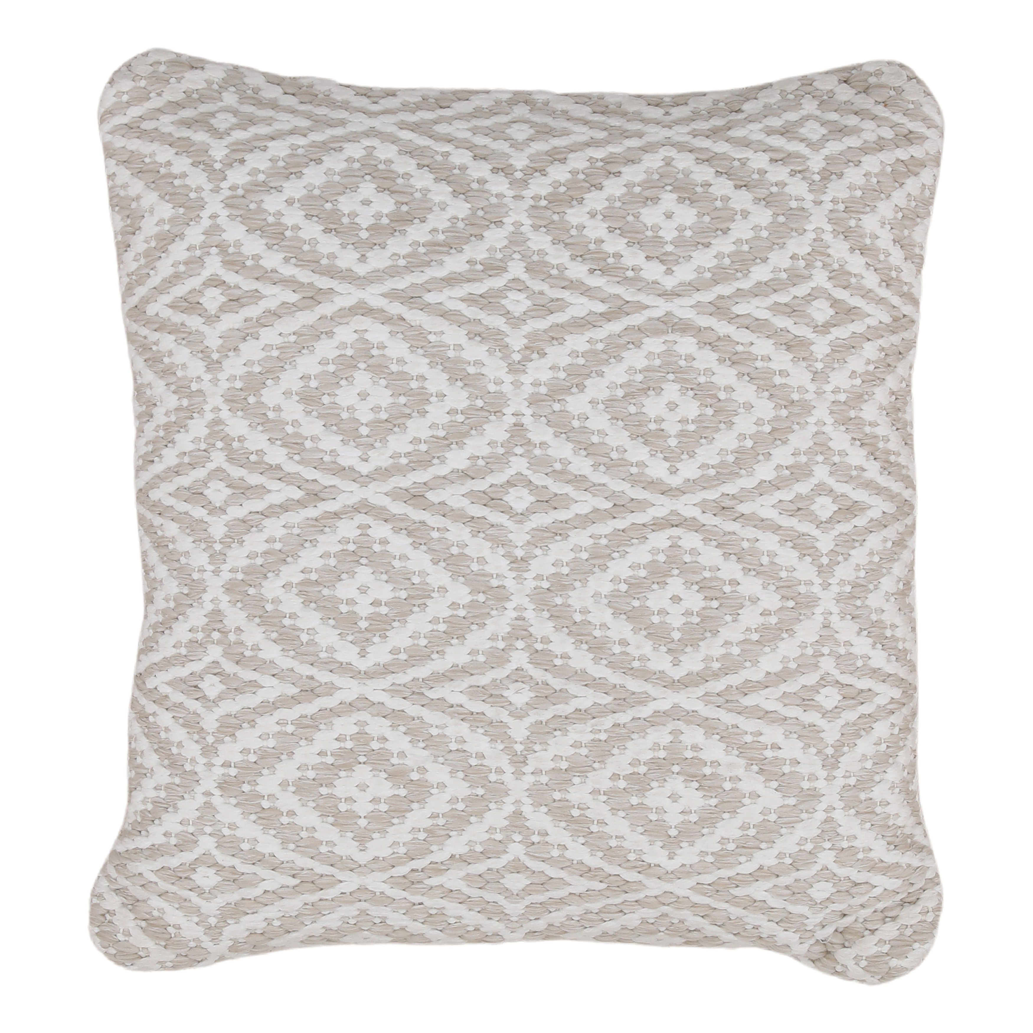 Rosewood Outdoor Pillow Beige, Decorative Pillow by Dovetail, 20" width x 20" height x 6" depth View 1