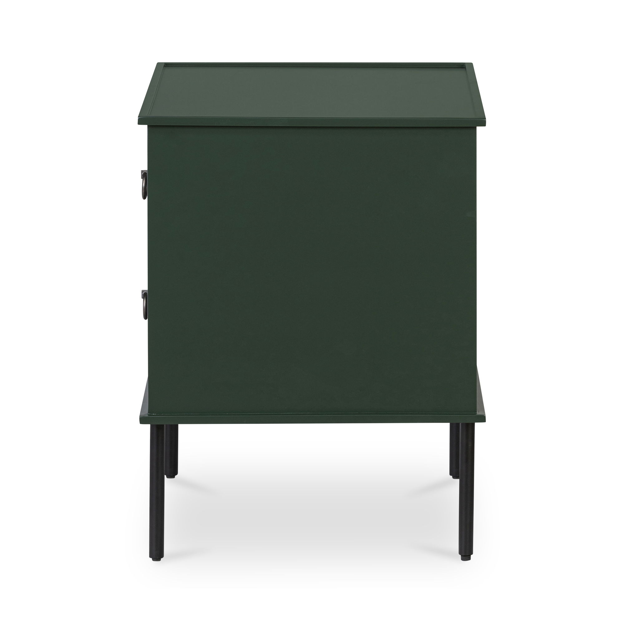 Reagan Nightstand Deep Green, by Moe's Home, 25" width x 24.25" height x 18.5" depth View 3