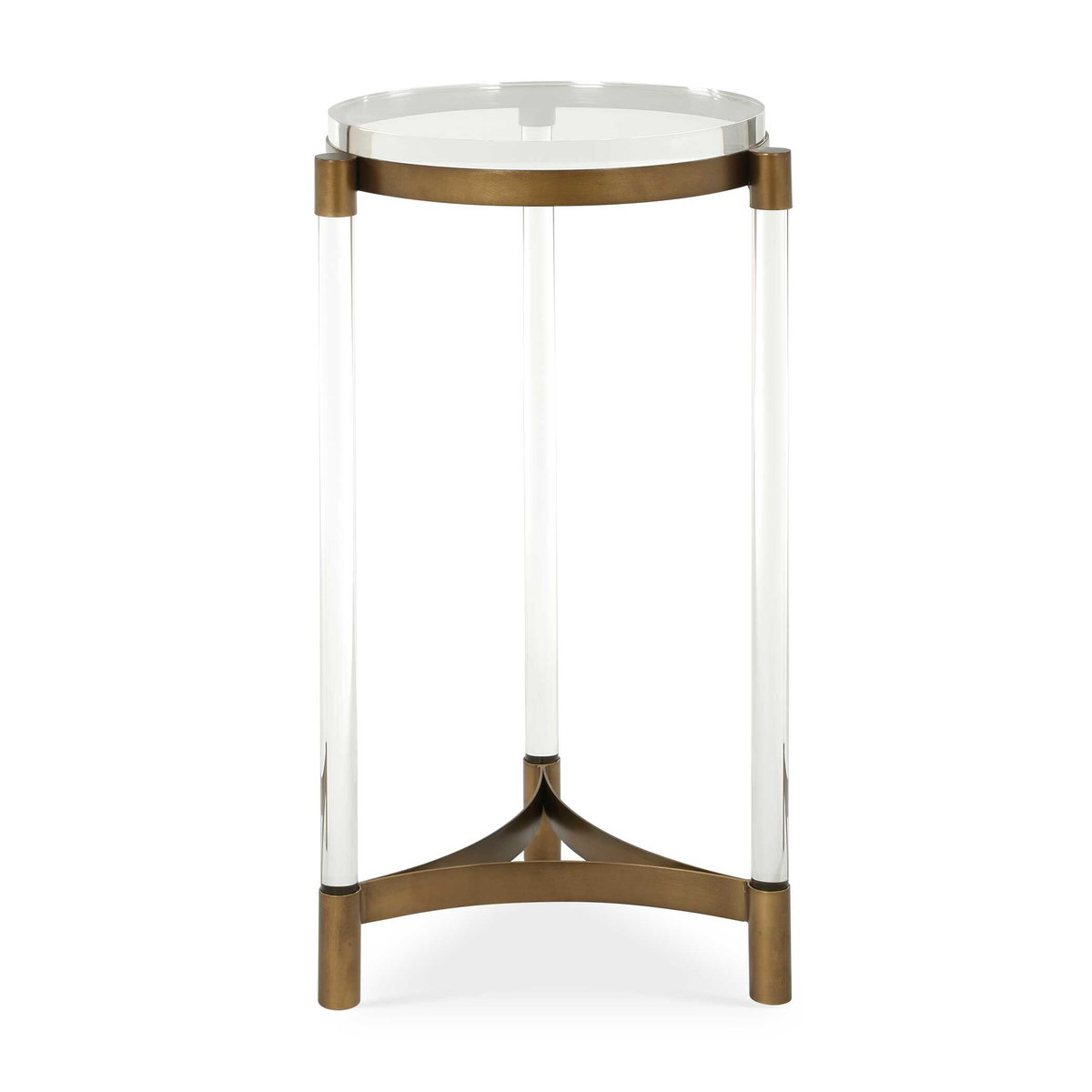 Pereira Round Acrylic Accent Table, Side & End Table by Uttermost, 13.12" width x 24.87" height x 13.12" depth View 1
