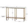 Elenio Glass Console Table, by Uttermost, 54" width x 32.37" height x 12" depth thumbnail 3