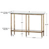 Elenio Glass Console Table, by Uttermost, 54" width x 32.37" height x 12" depth thumbnail 3