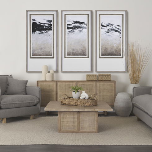 Grier 72" Light Brown Solid Wood with Cane Sideboard