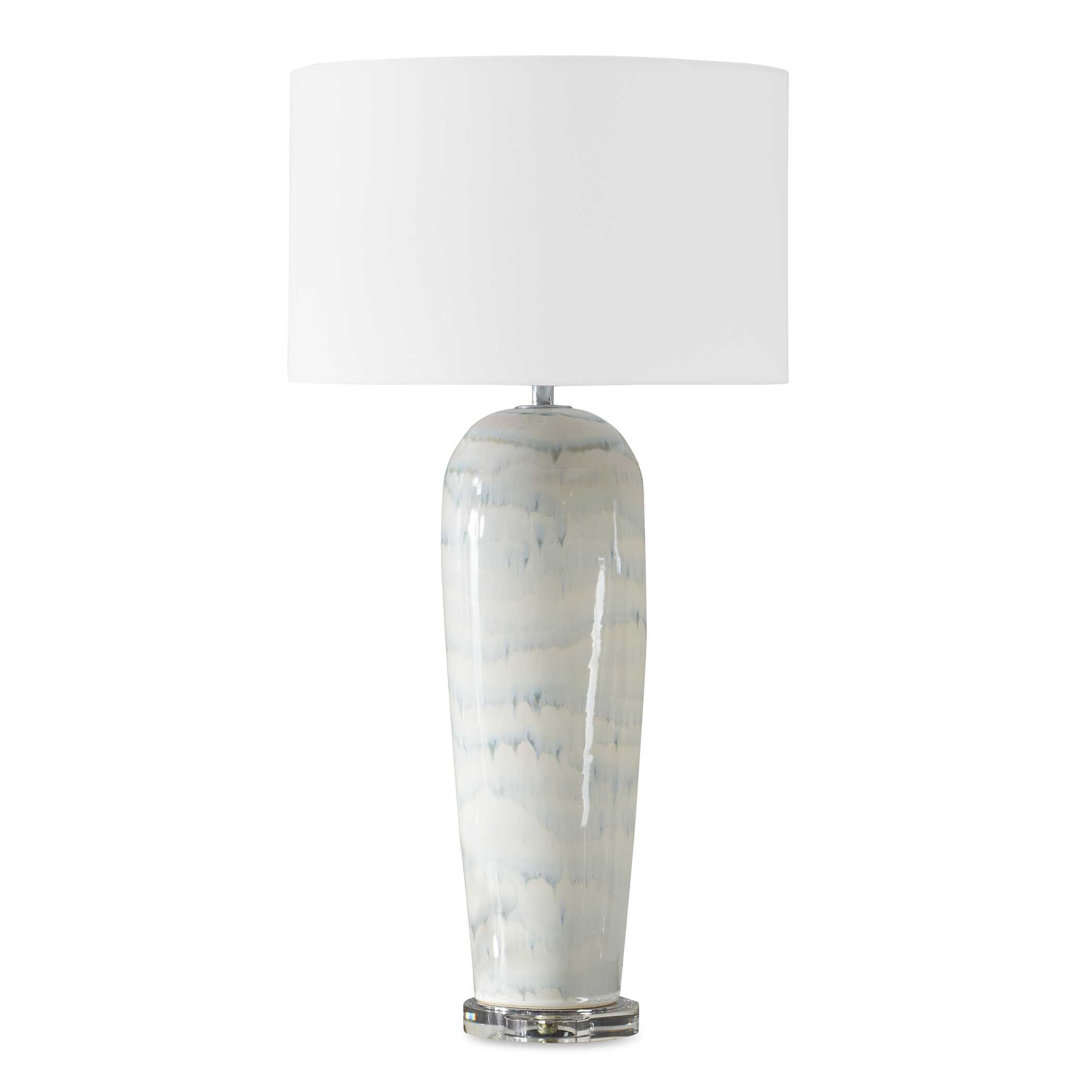 Arden White Glaze Table Lamp large image 