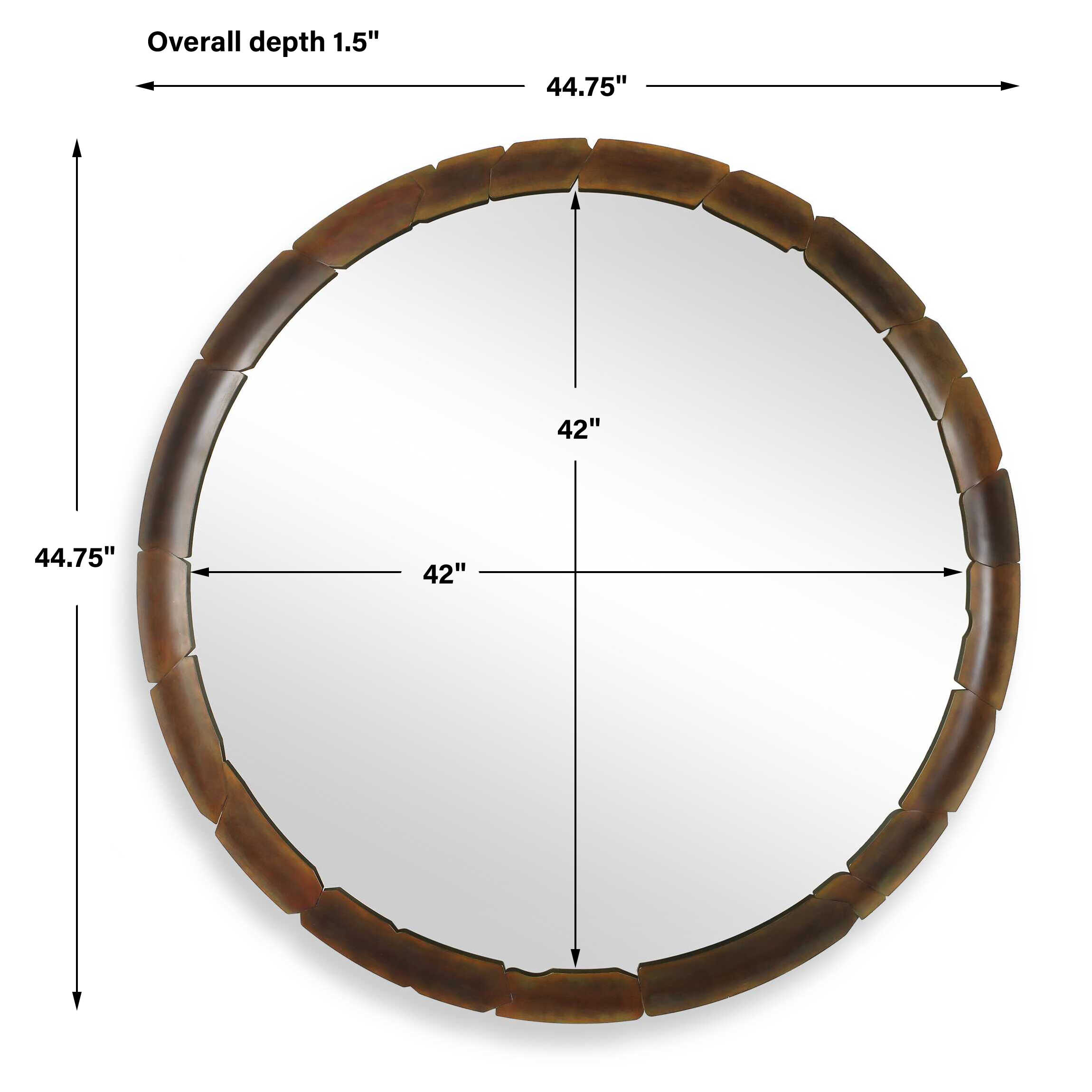 Auger Amber Glass Round Mirror Auger Amber Glass Round Mirror large image