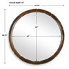 Auger Amber Glass Round Mirror 2 Auger Amber Glass Round Mirror thumbnail 2