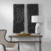 Gathered Teak Black Wood Wall Decor, Art by Uttermost, 19" width x 49" height x 3.5" depth thumbnail 4