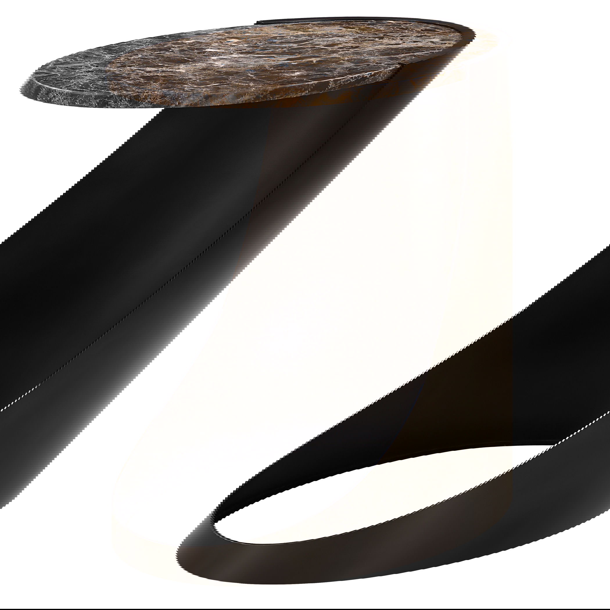 Welling Modern Metal Side Table, Furniture by Uttermost, 20" width x 22" height x 13.75" depth View 1