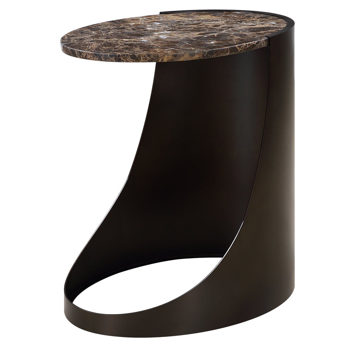 Welling Modern Metal Side Table, Furniture by Uttermost, 20" width x 22" height x 13.75" depth View 1