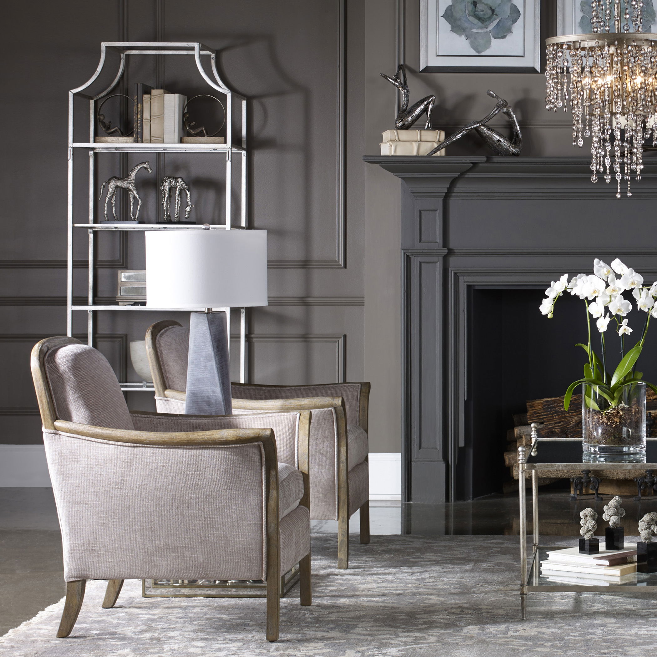 Aurelie Silver Etagere large image 