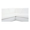Miles Outdoor Modular 3 Piece White, Outdoor Furniture by Moe's Home, 9'6" width x 2'11.8" height x 9'6" depth thumbnail 4