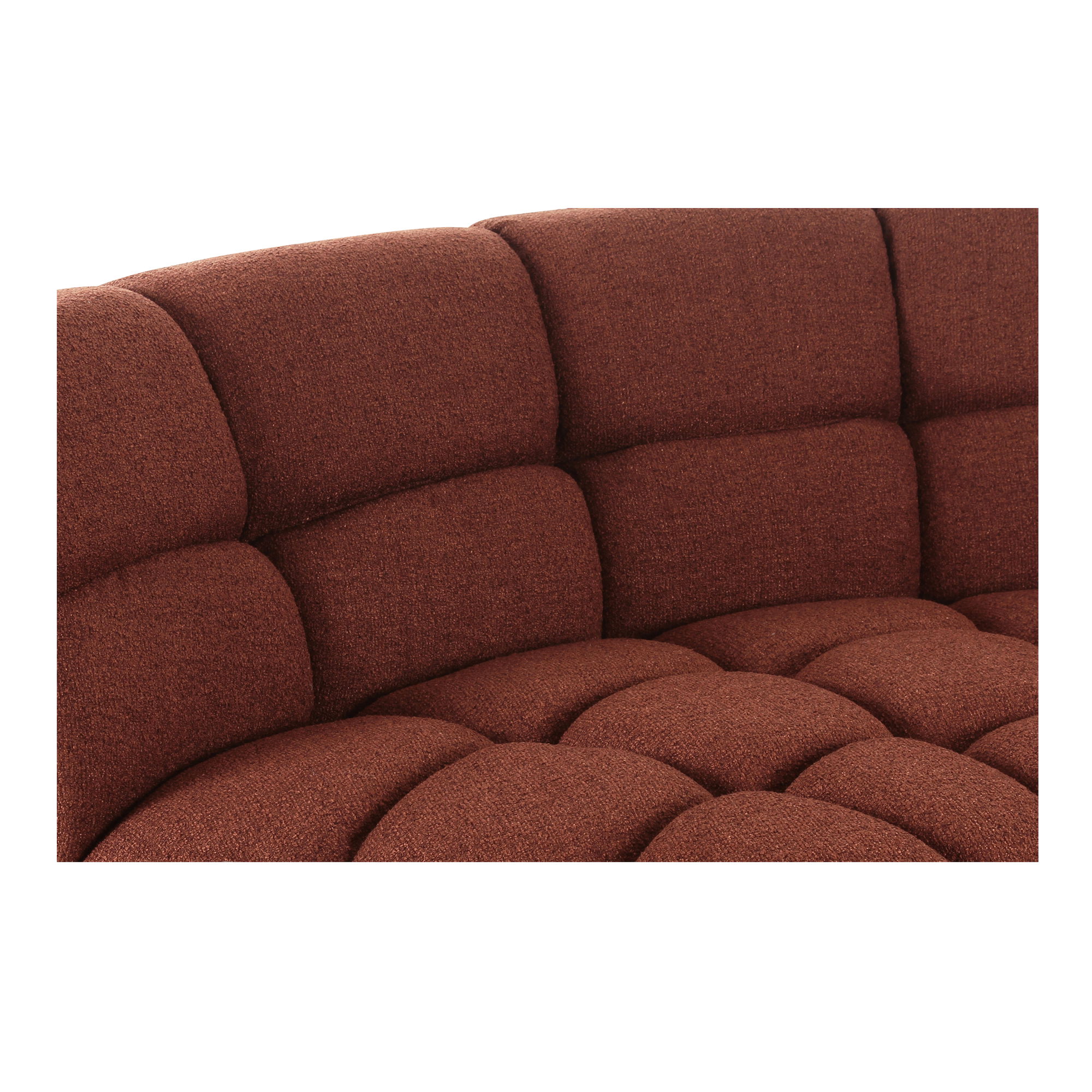 Roman L-shaped Sectional Rust, Sectional Sofa by Moe's Home, 118" width x 26.5" height x 118" depth View 7
