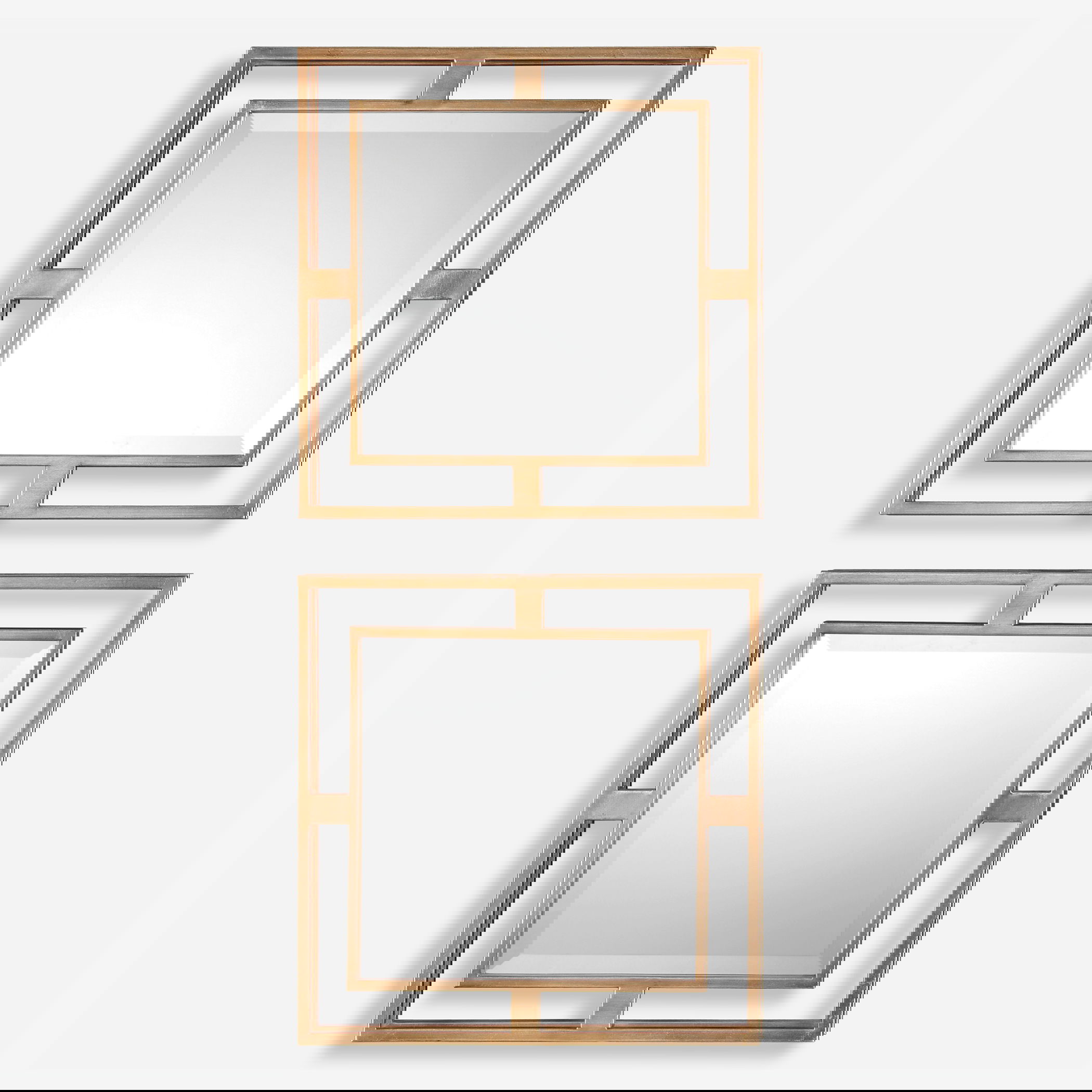Allick Gold Square Mirrors Set/2 large image 