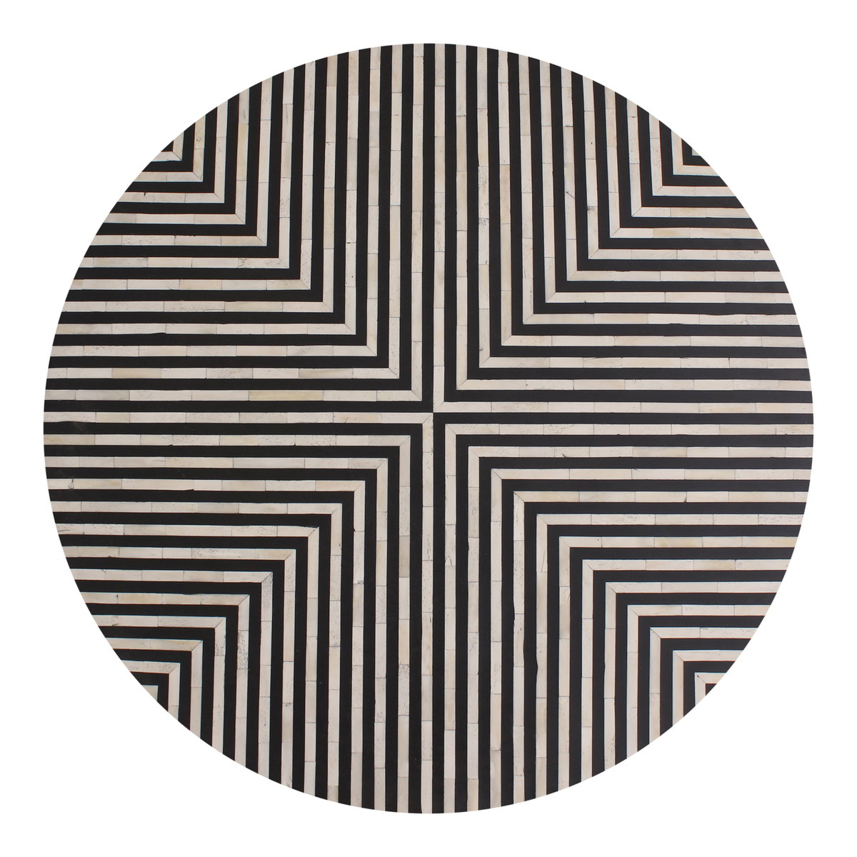 Chameau Small Coffee Table Black And White, by Moe's Home, 36" width x 12" height x 36" depth View 3