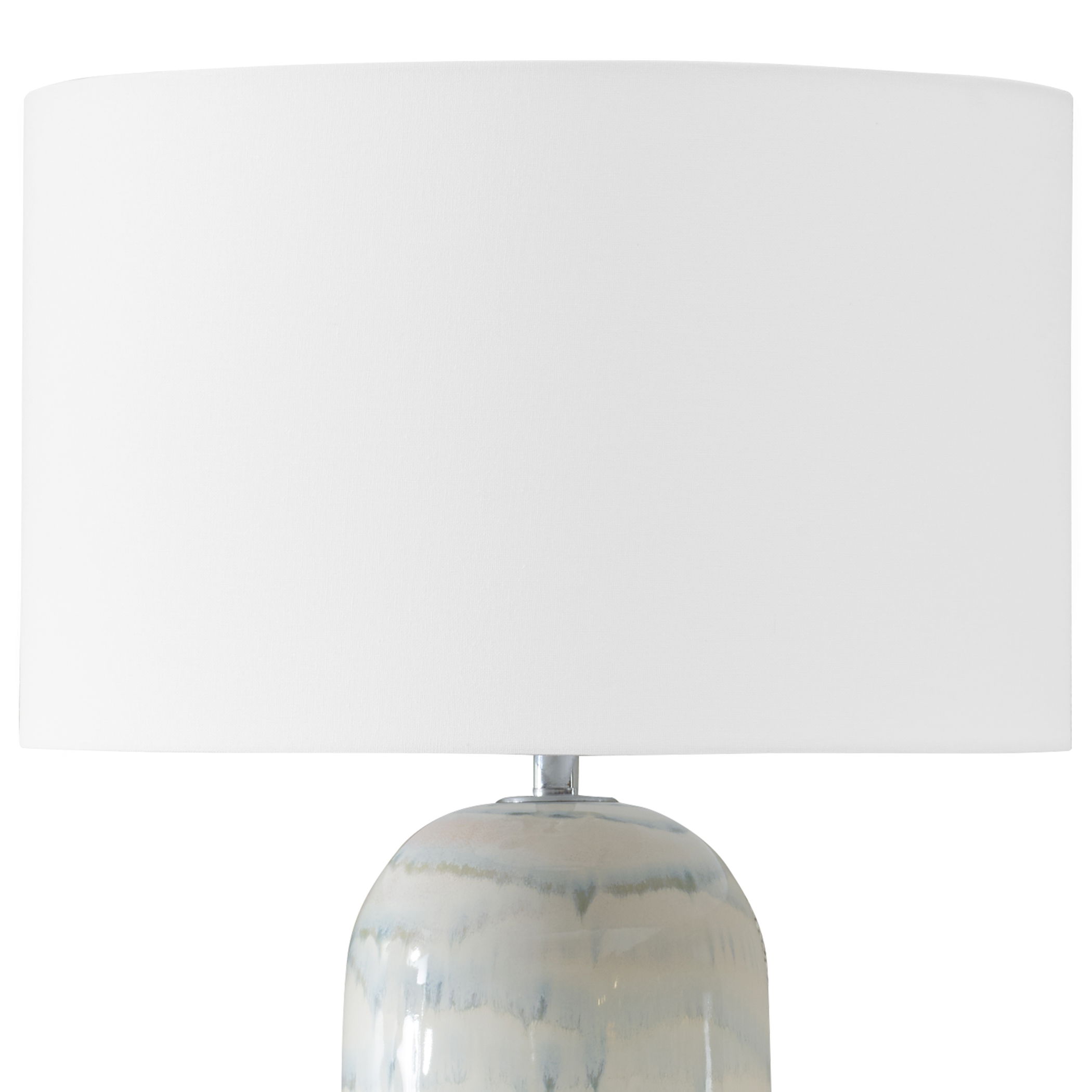 Arden White Glaze Table Lamp large image 