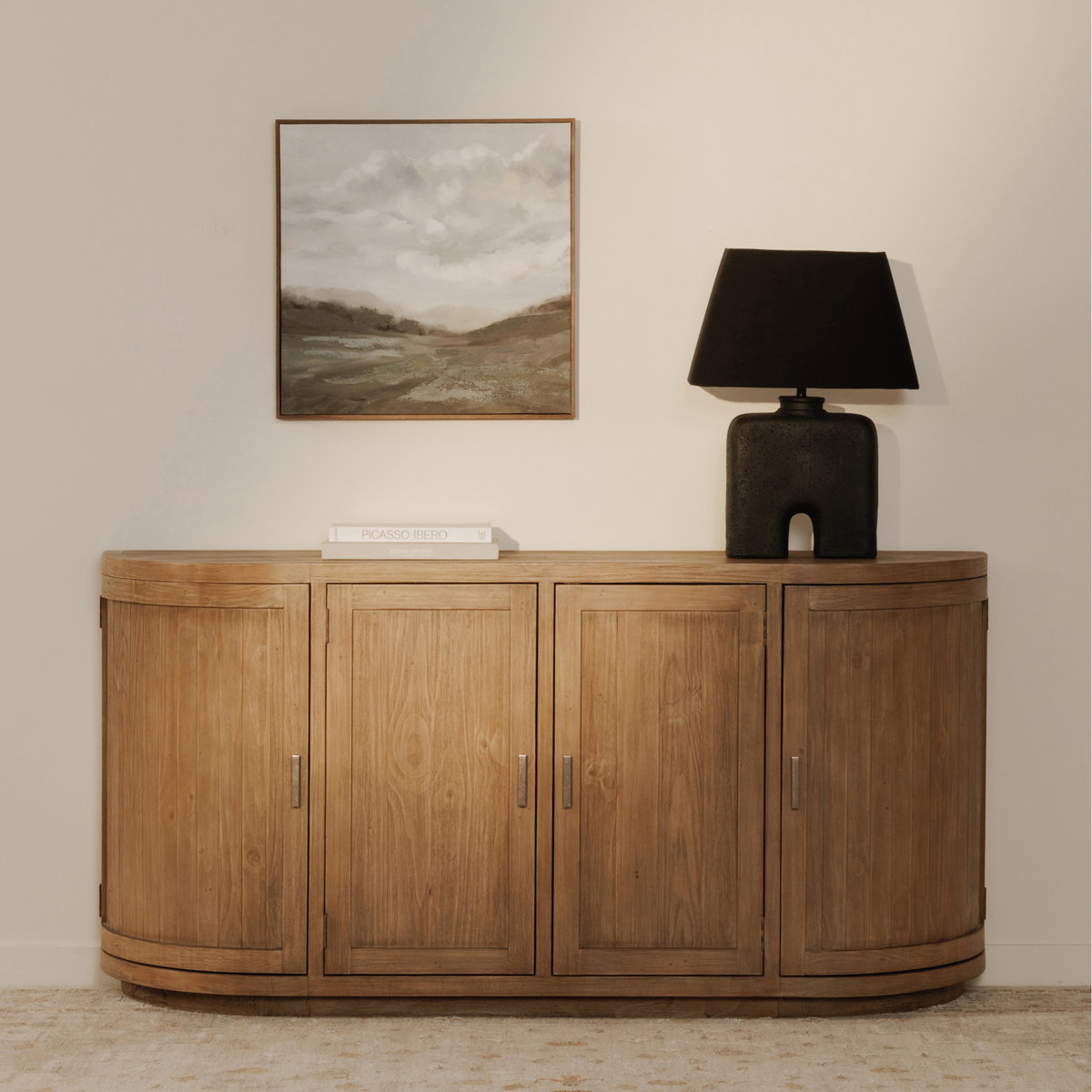 Nicola Sideboard Natural, Cabinets & Sideboard by Moe's Home, 71" width x 35" height x 17.7" depth View 10