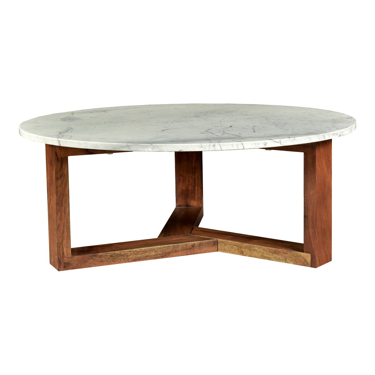Jinxx Coffee Table White, by Moe's Home, 38" width x 15" height x 38" depth View 1