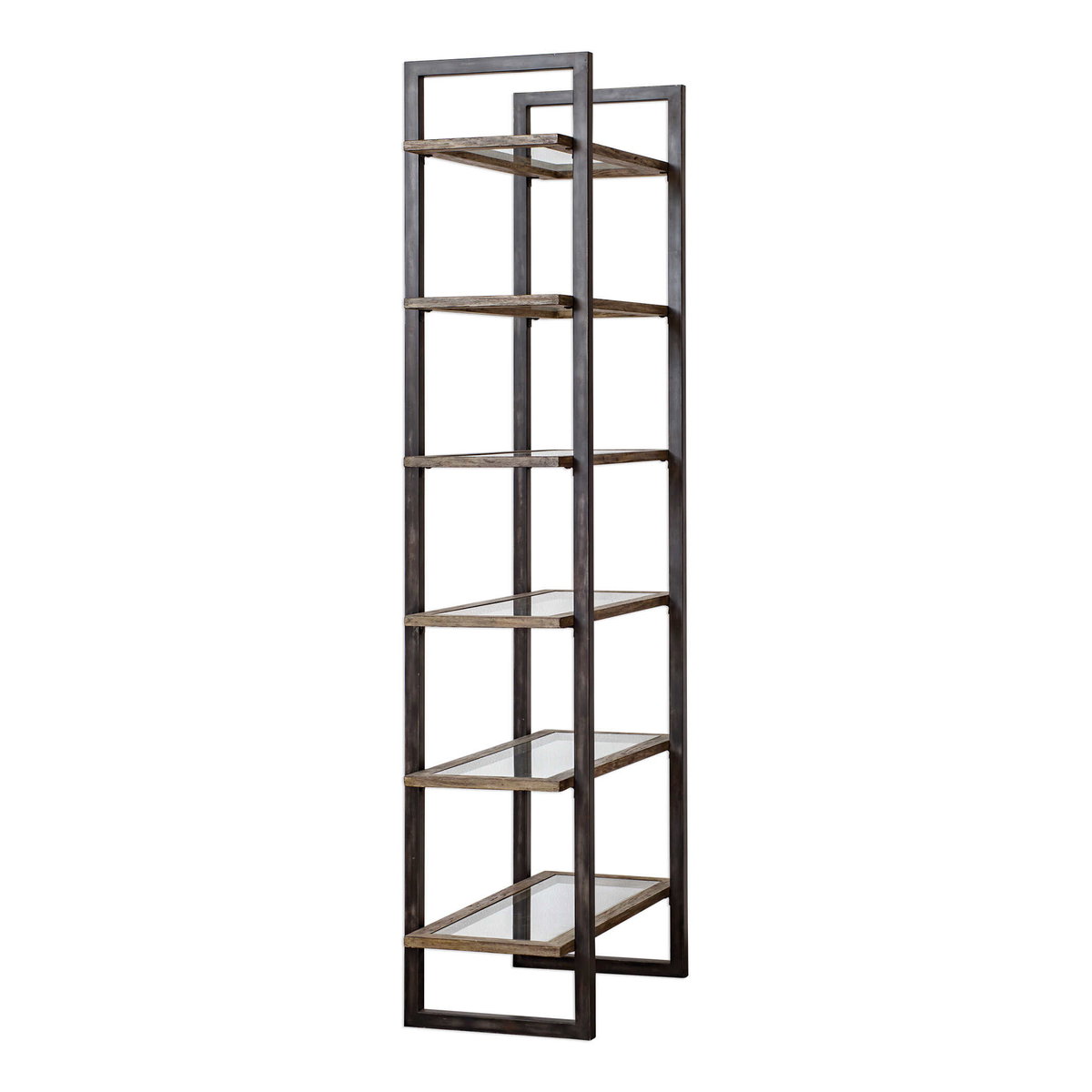 Olwyn Industrial Etagere, Shelving & Bookcase by Uttermost, 36" width x 90" height x 18" depth View 4