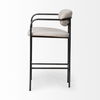 Parker II Beige Fabric Seat Gun Metal Grey Metal Counter Stool thumbnail 4