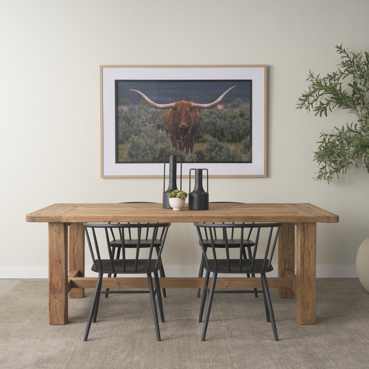 Colin Curved Back Dining Side Chair | Black Metal, Dining Chair by Mercana, 21.26" length x 21.26" width x 30.32" height View 4