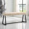 Taupo Sheepskin Bench, Benche by Uttermost, 49" width x 21" height x 12" depth thumbnail 2