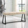 Taupo Sheepskin Bench, Furniture by Uttermost, 49" width x 21" height x 12" depth thumbnail 2