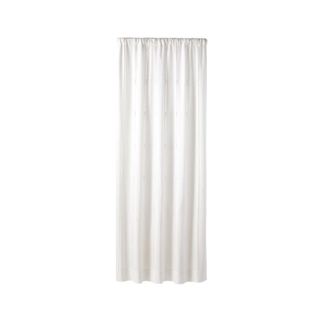 Online Designer Combined Living/Dining Eyelet White Curtain Panel 50"96