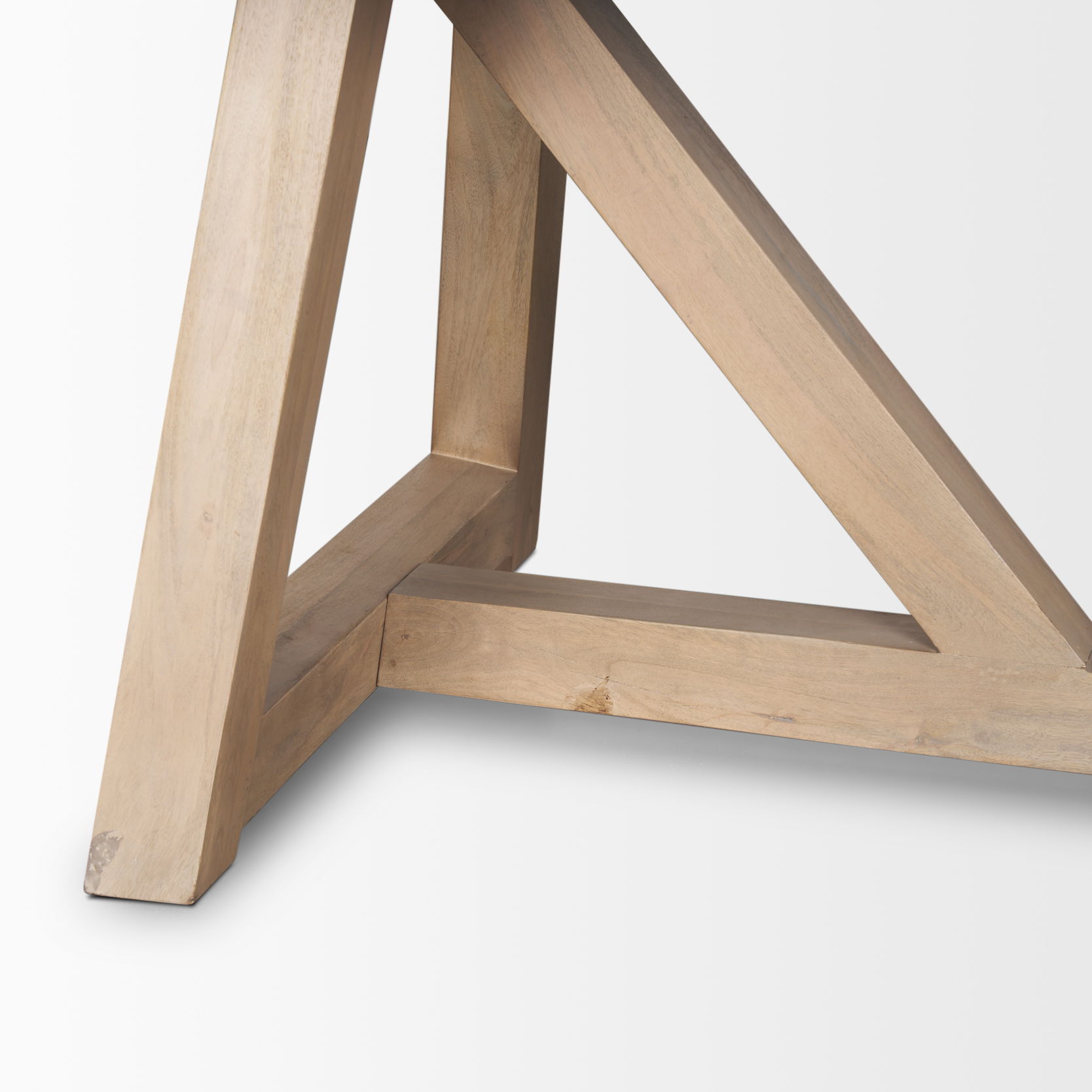 Rialto Rectangular Two-Tone Black and Brown Solid Wood Dining Table large image 