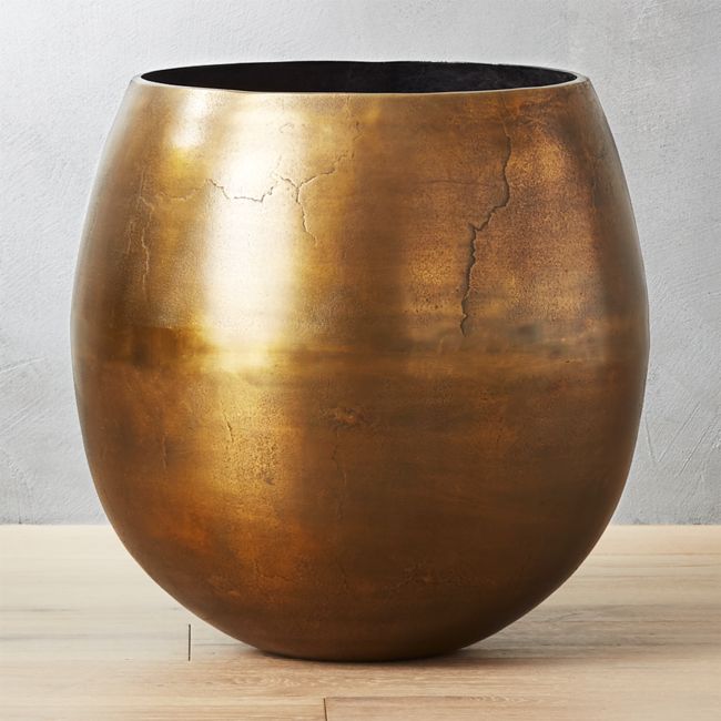 Online Designer Home/Small Office Rough Cast Extra Large Brass Planter