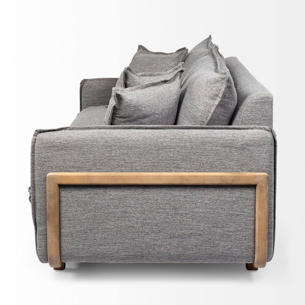 Roy I 84' Castlerock Gray Upholstered Three Seater Sofa, Sofas & Sectional by Mercana, 83.86" length x 40.94" width x 32.87" height View 5