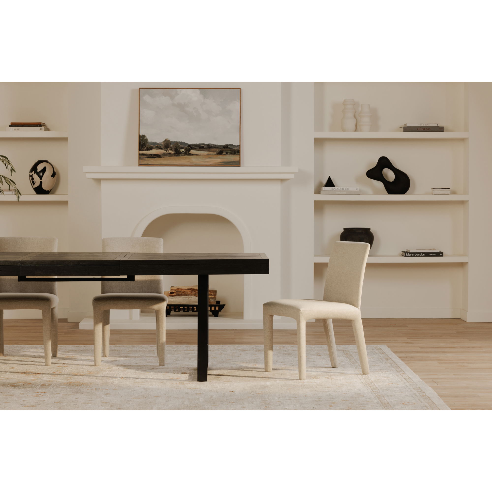 Monte Dining Chair Beige - Set Of Two, by Moe's Home, 19" width x 33" height x 23" depth View 8