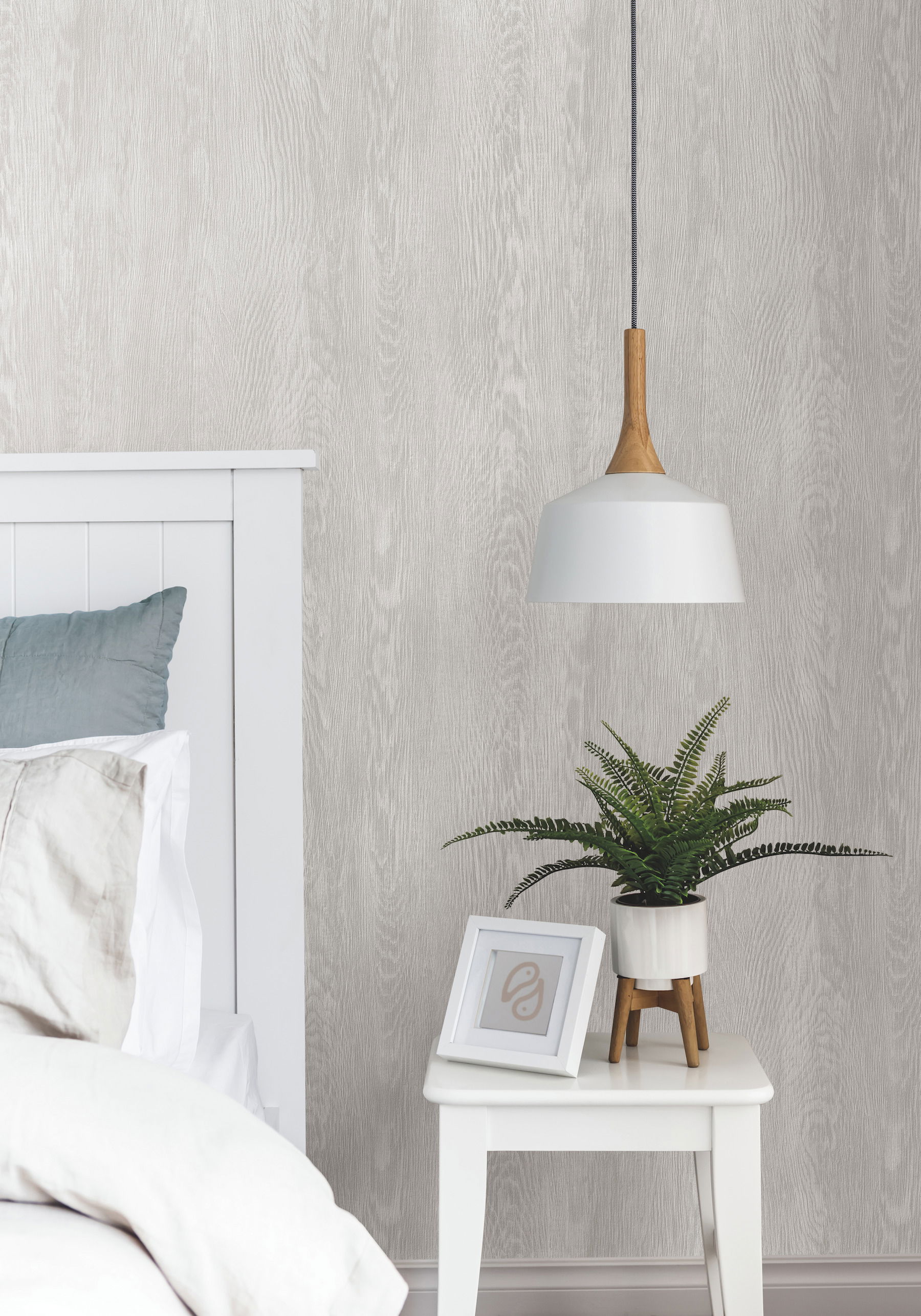 Quarter Sawn Wood Grey Wallpaper large image 
