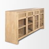 Suri Light Brown Wood with Glass Doors Sideboard thumbnail 7