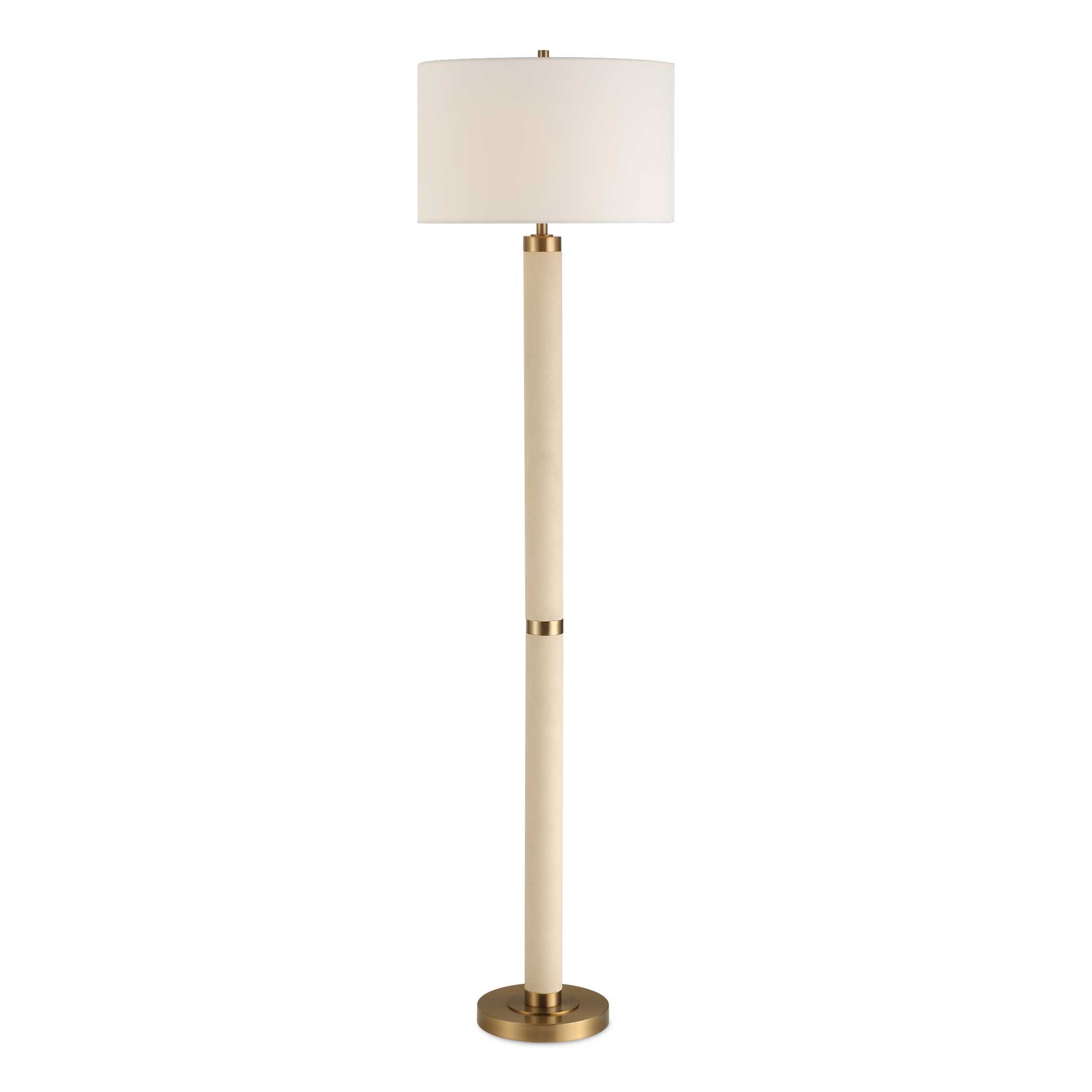 Wessex White Floor Lamp, by Uttermost, 17" width x 65.75" height x 17" depth View 1