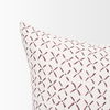 Jayden Cream with Merlot Print Linen Lumbar Decorative Pillow Cover thumbnail 5