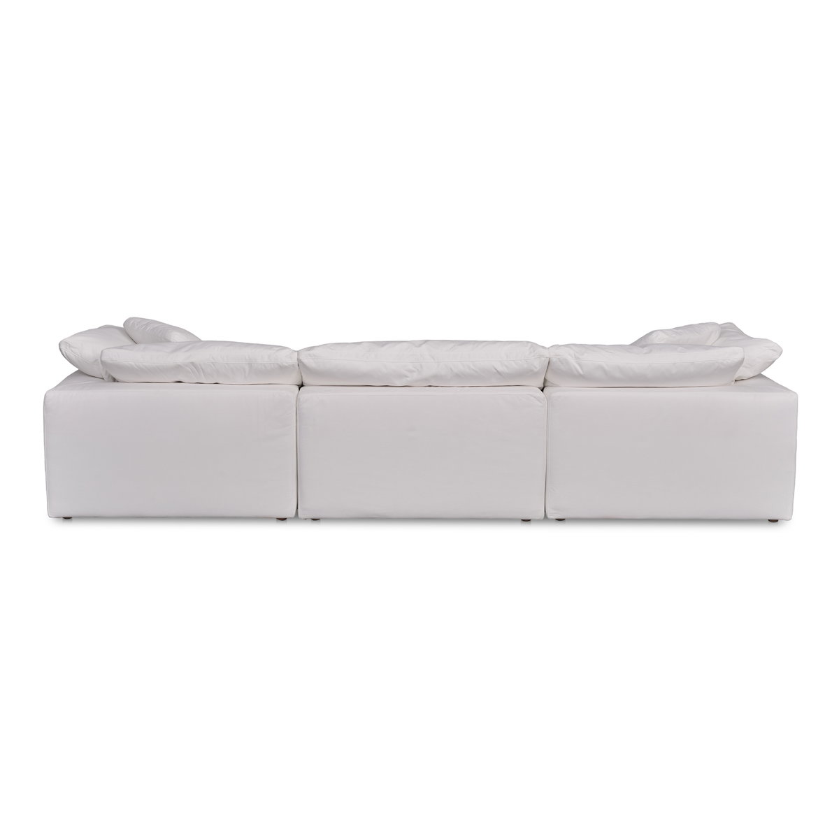 Terra Modular Sofa Cream White, Sectional Sofa by Moe's Home, 114" width x 32" height x 38" depth View 4