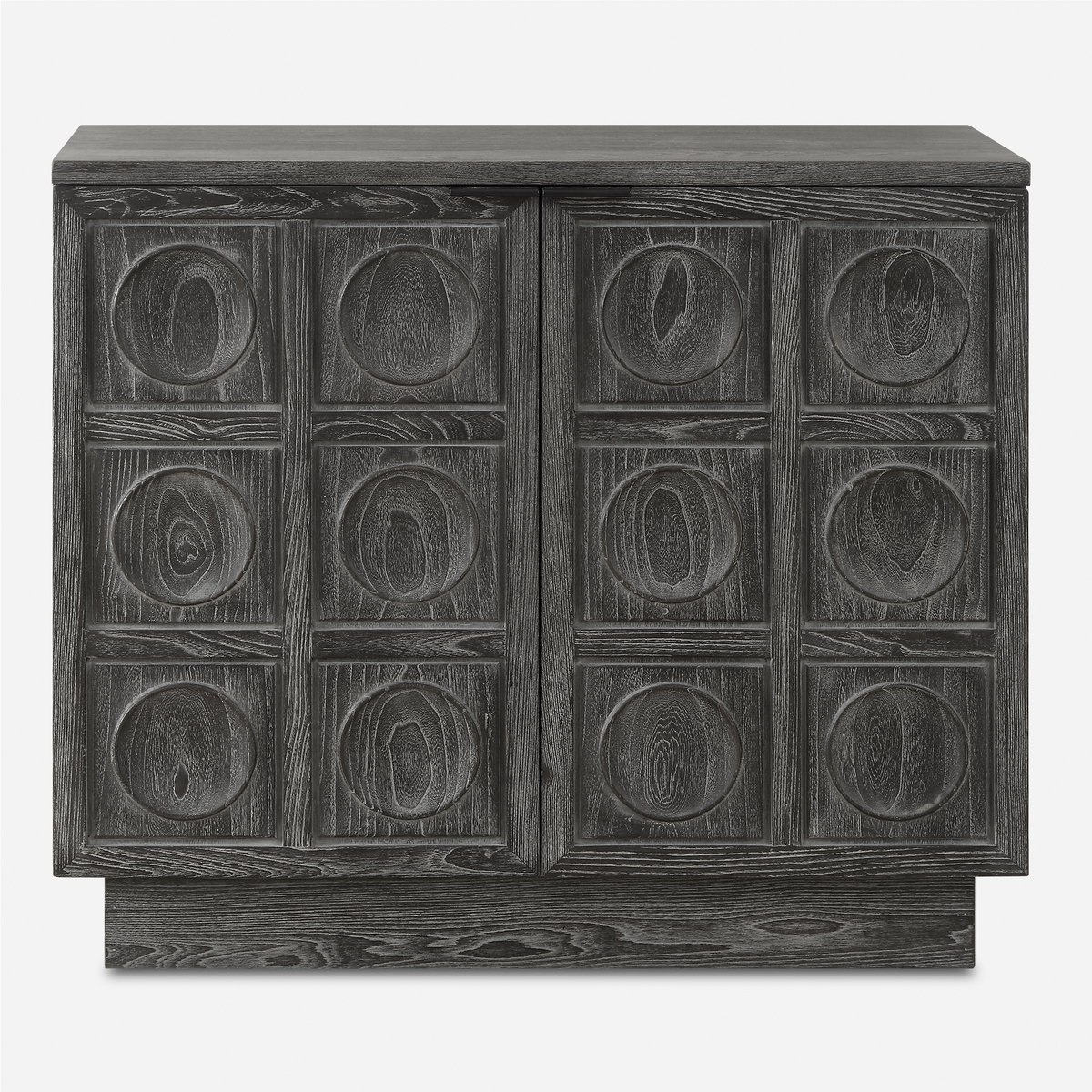 Shelby 2 Door Ebony Stained Cabinet, Cabinets & Chest by Uttermost, 39.4" width x 34" height x 16" depth View 1