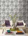 Pomegranate Bloom Black & White Wallpaper, by York Wall, 27' length x 2'3" width x 0.02" depth thumbnail 3