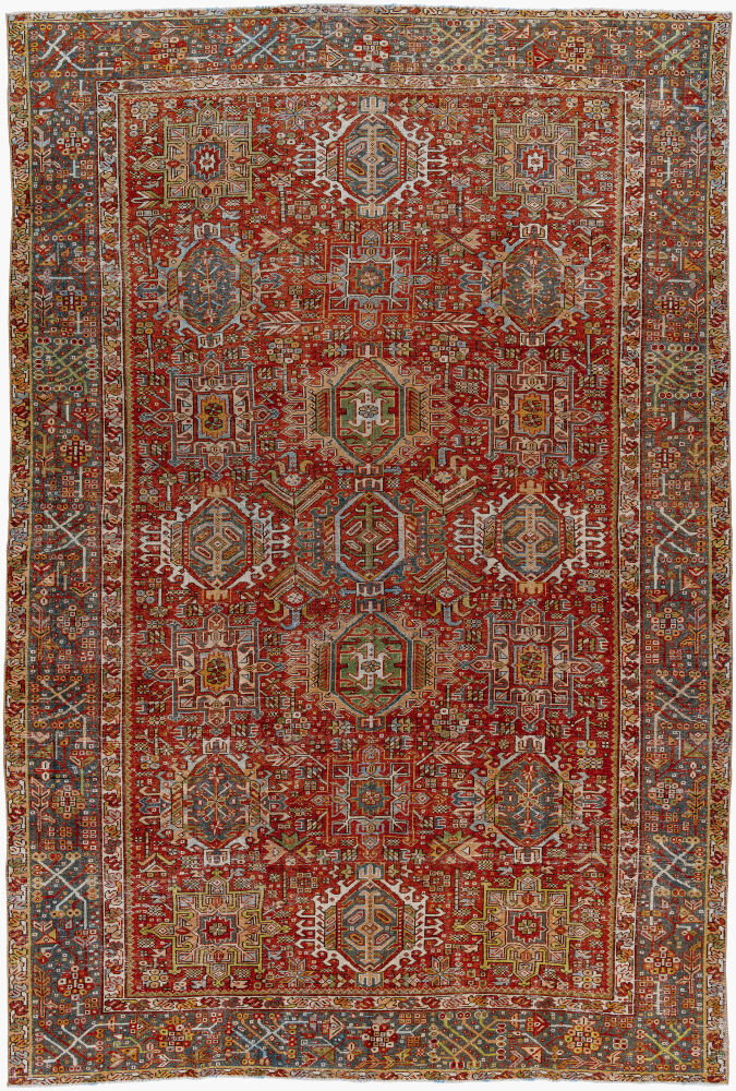 Antique One of a Kind Handmade Rug, by Surya, 10'10" length x 7'4" width