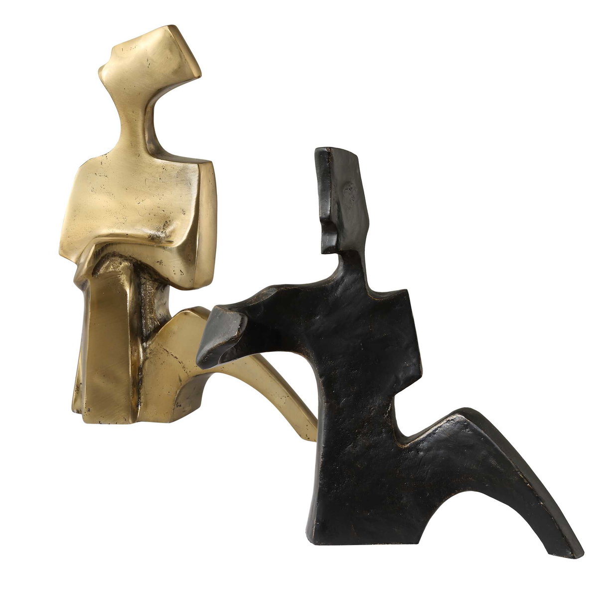 Affection Bronze Gold Sculpture Set/2, Figurines & Statue by Uttermost, 8" width x 8.25" height x 2.75" depth View 4