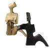 Affection Bronze Gold Sculpture Set/2, Figurines & Statue by Uttermost, 8" width x 8.25" height x 2.75" depth thumbnail 4