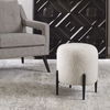 Arles White Shearling Ottoman, Furniture by Uttermost, 16" width x 18" height x 16" depth thumbnail 4