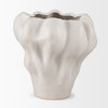 Vanna Sculptural Cream Glazed Ceramic Vase, by Mercana, 11.81" length x 11.61" width x 11.81" height thumbnail 3