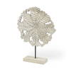 Kamara II (Large) 16L x 4W White Washed Wood with Antiqued Silver  Botanical Decorative Object, by Mercana, 15.95" length x 4" width x 22.24" height thumbnail 1