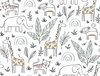 Jungle Menagerie Yellow Peel & Stick Wallpaper, by York Wall, 18'10.8" length x 1'6" width x 0.02" depth thumbnail