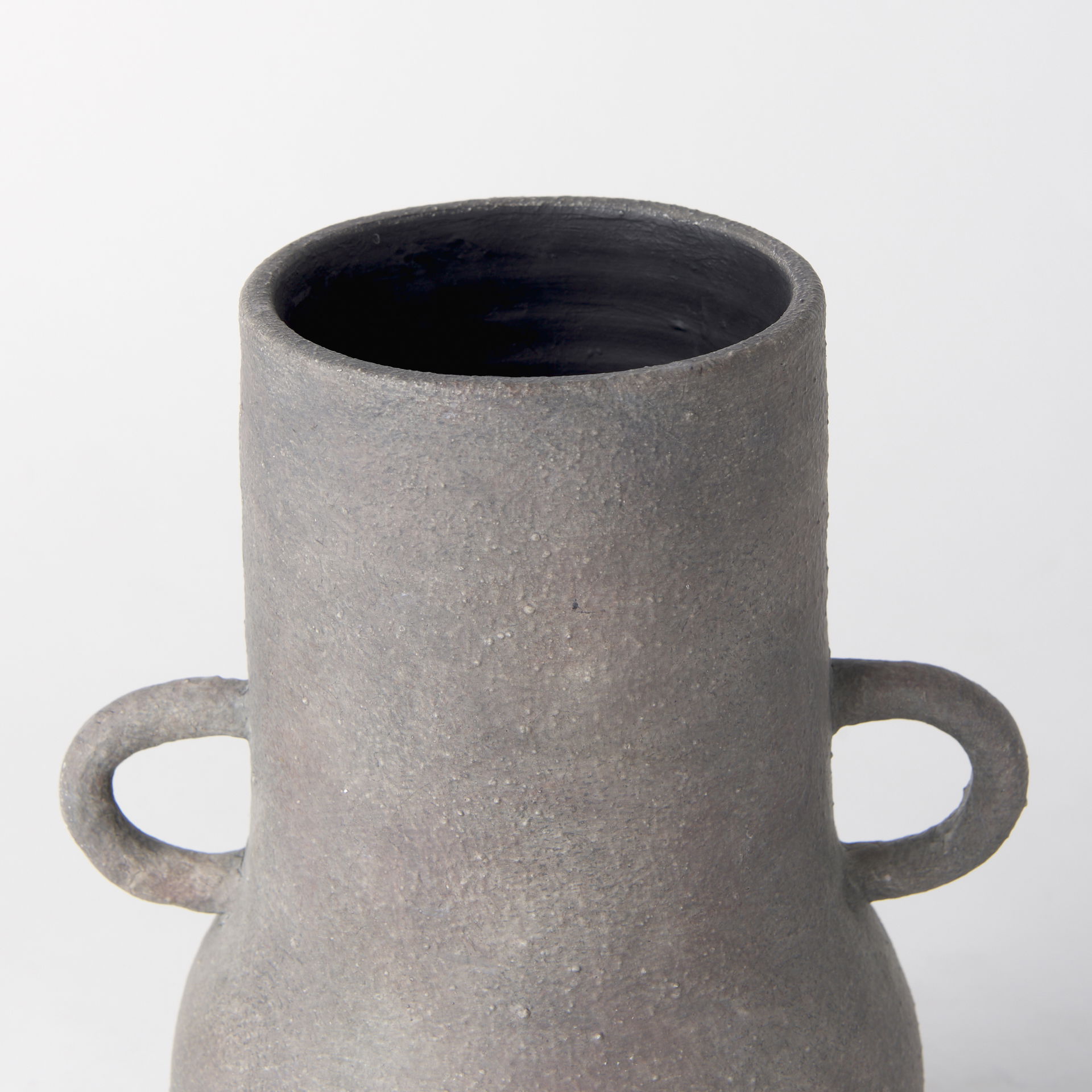 Armani 10.4H Brown-Gray Double Ear Ceramic Vase large image 