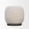 Siren Gray Fabric with Dark Brown Wood Round Accent Stool thumbnail 4