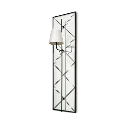 Krissta Black Metal and Mirror Wall Sconce
