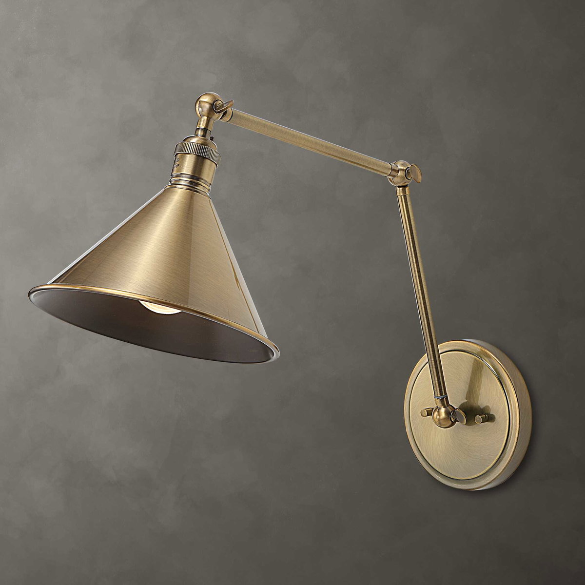 Exeter 1 Light Adjustable Sconce, Ceiling Light by Uttermost, 8" width x 28" height x 24.87" depth View 1