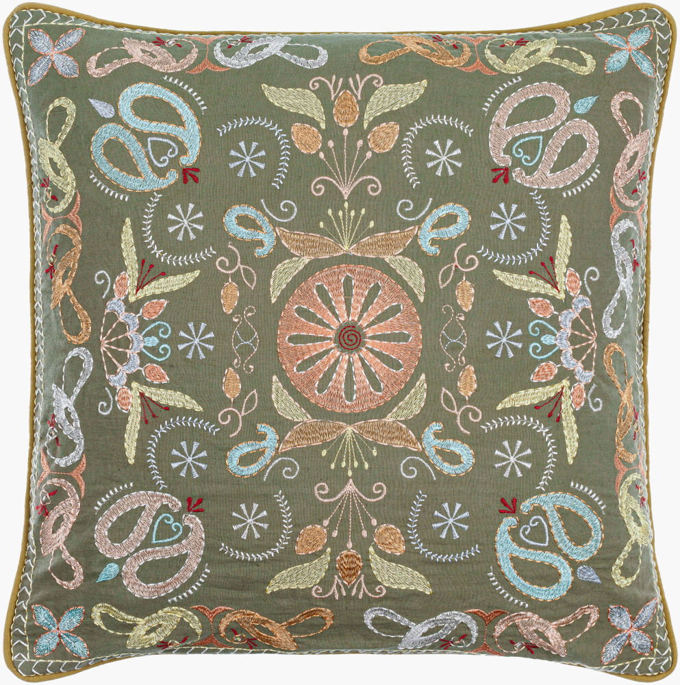 Millie Kay Accent Pillow Down, Decorative Pillow by Surya, 18" length x 18" width